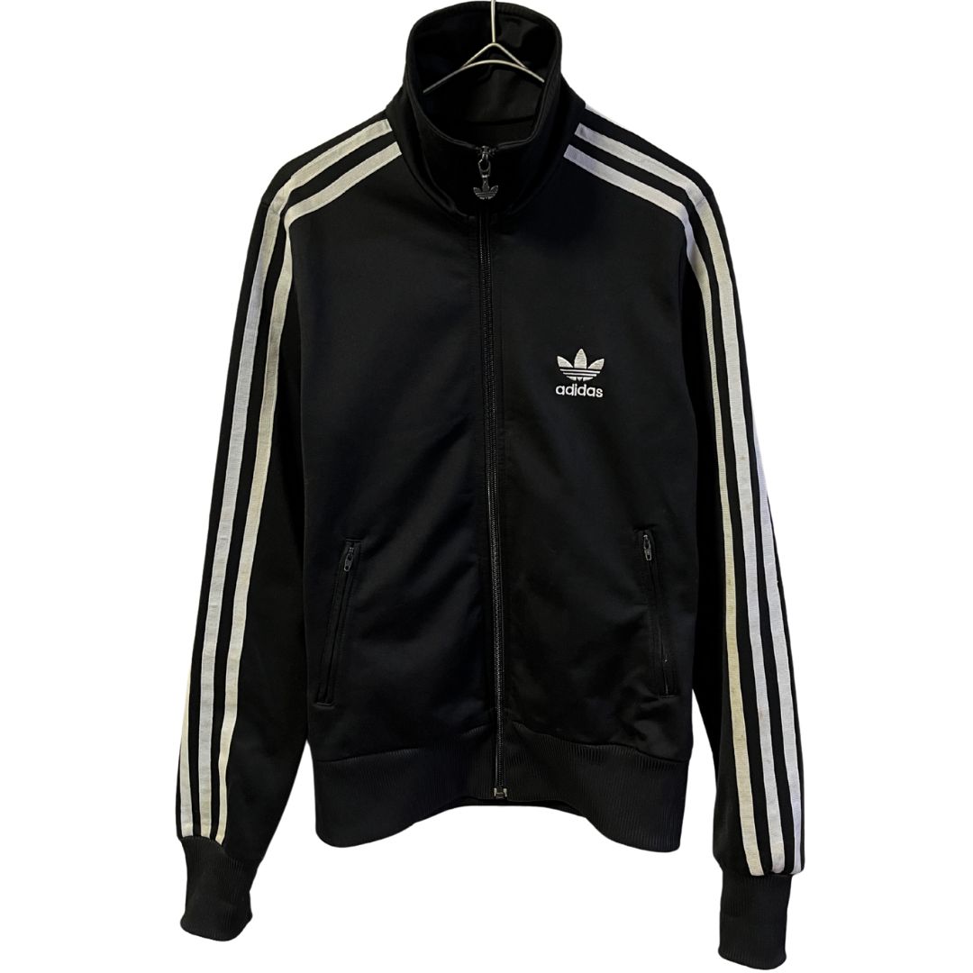 90s adidas トラックジャケット ブラック ファイヤーバード刺繍ロゴ古着 フォロワー限定クーポンあり】アディダス adidas ファイヤー