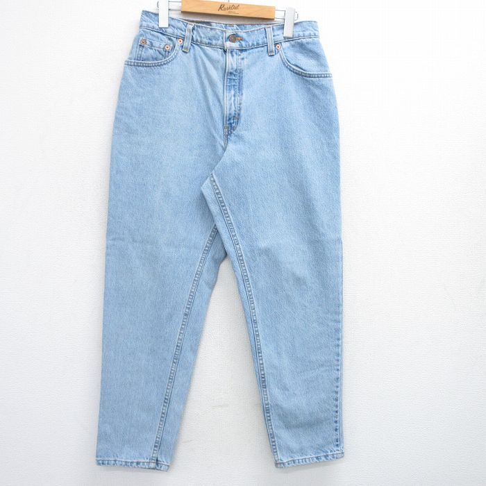 古着 リーバイス Levis 550 ジーンズ レディース 90s テーパード コットン 薄紺 ネイビー デニム spe 25may16 ボトムス ジーパン Gパ