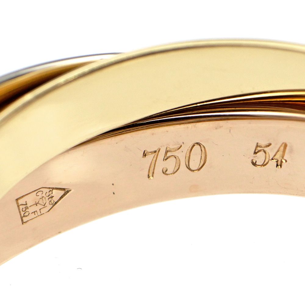 名東】カルティエ リング トリニティ 750YG/PG/WG K18 ゴールド