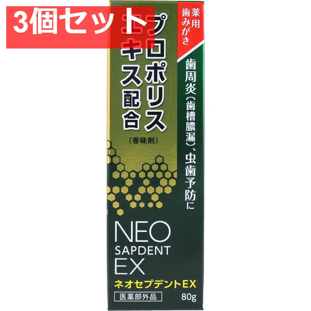 薬用歯みがき ネオセプデント EX 80g 3個セット まとめ売り