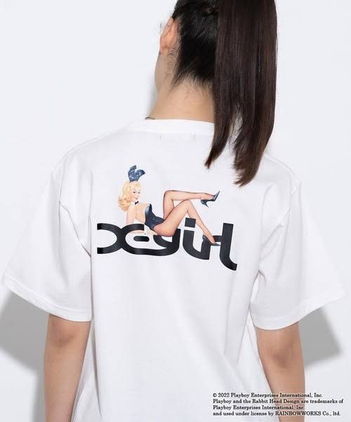 入手困難 PLAYBOY × X-girl Tシャツ バニーガール ポケT 古着