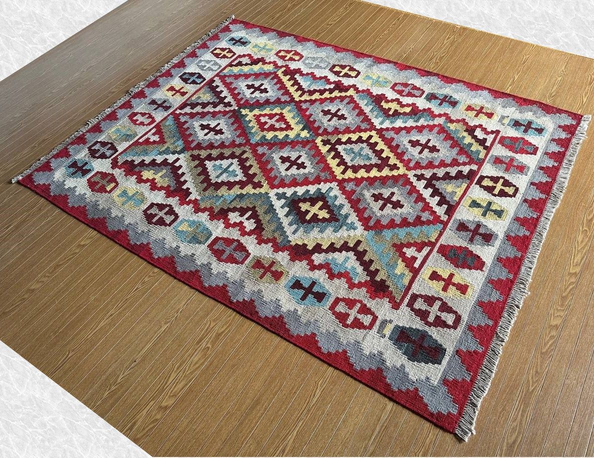 198×161】イラン直輸入☆シーラーズ産キリム・KILIM□3035-50-H - メルカリ