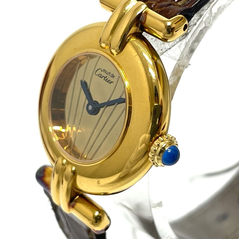 レディースカルティエ Cartier マストコリゼ ヴェルメイユ 590002 SV/GF クオーツ レディース 腕時計