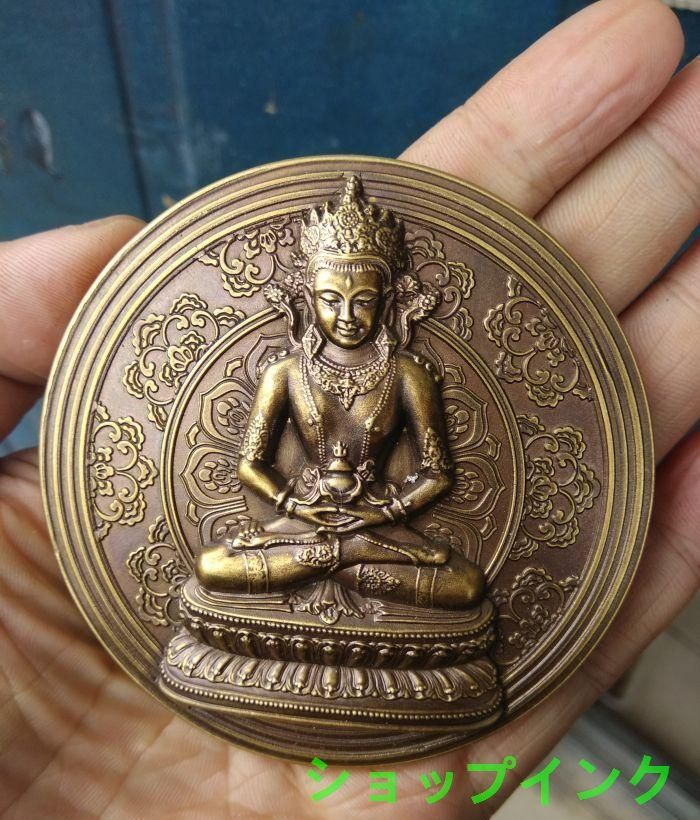 銅器 薬師仏蓮華座 八大法器 仏像仏札 開運 風水 招財 置物 工芸