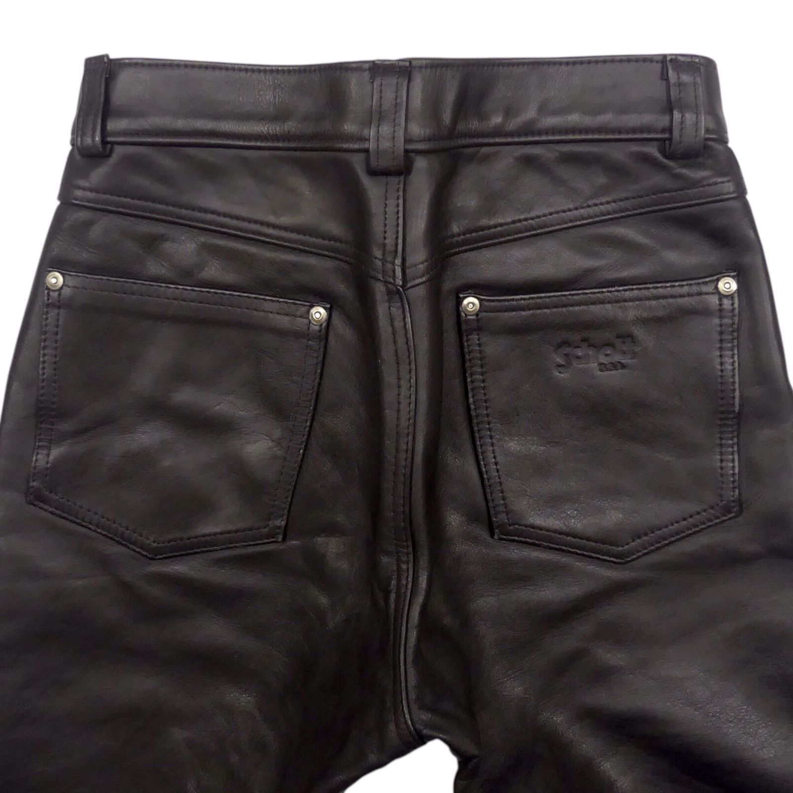 Schott ショット レザーパンツ ブラック 黒 W28 バイカー 本革USA Schott ショット レザーパンツ ブラック 黒 W28 バイカー 本革