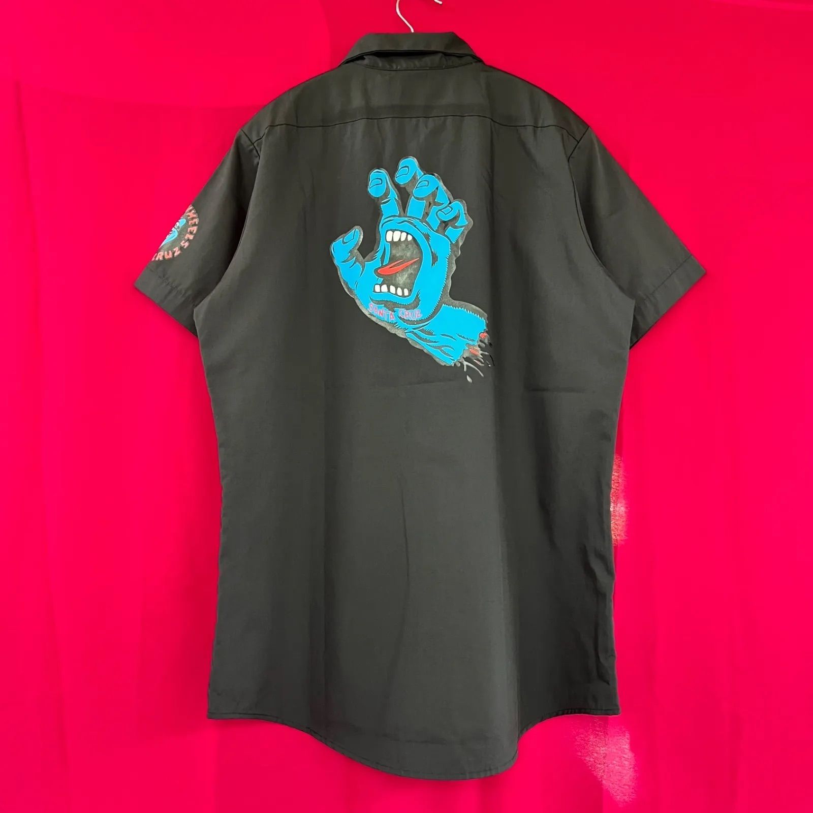 00s Santa Cruzグ Tシャツ ドットロゴ M グレー NHS