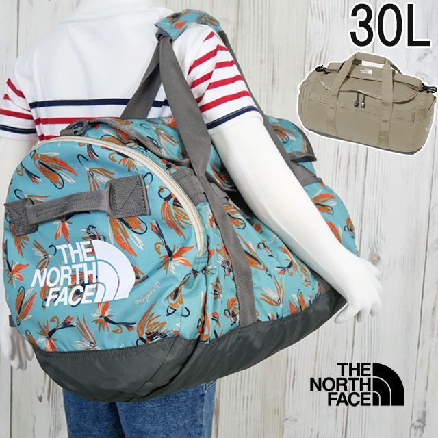 ザ ノース フェイス ダッフルバッグ キッズ ジュニア NMJ72353 ナイロンダッフル30 ドラムバッグ ボストンバッグ ショルダーバッグ パッカプル アウトドア キャンプ 総柄 旅行 スポーツ 宿泊 2ｗay 30L