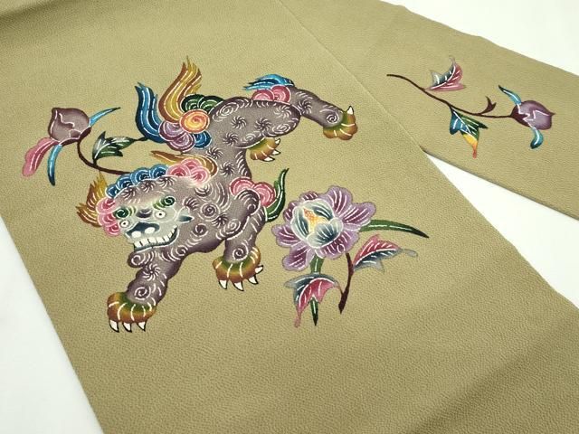 九寸名古屋帯 唐獅子牡丹