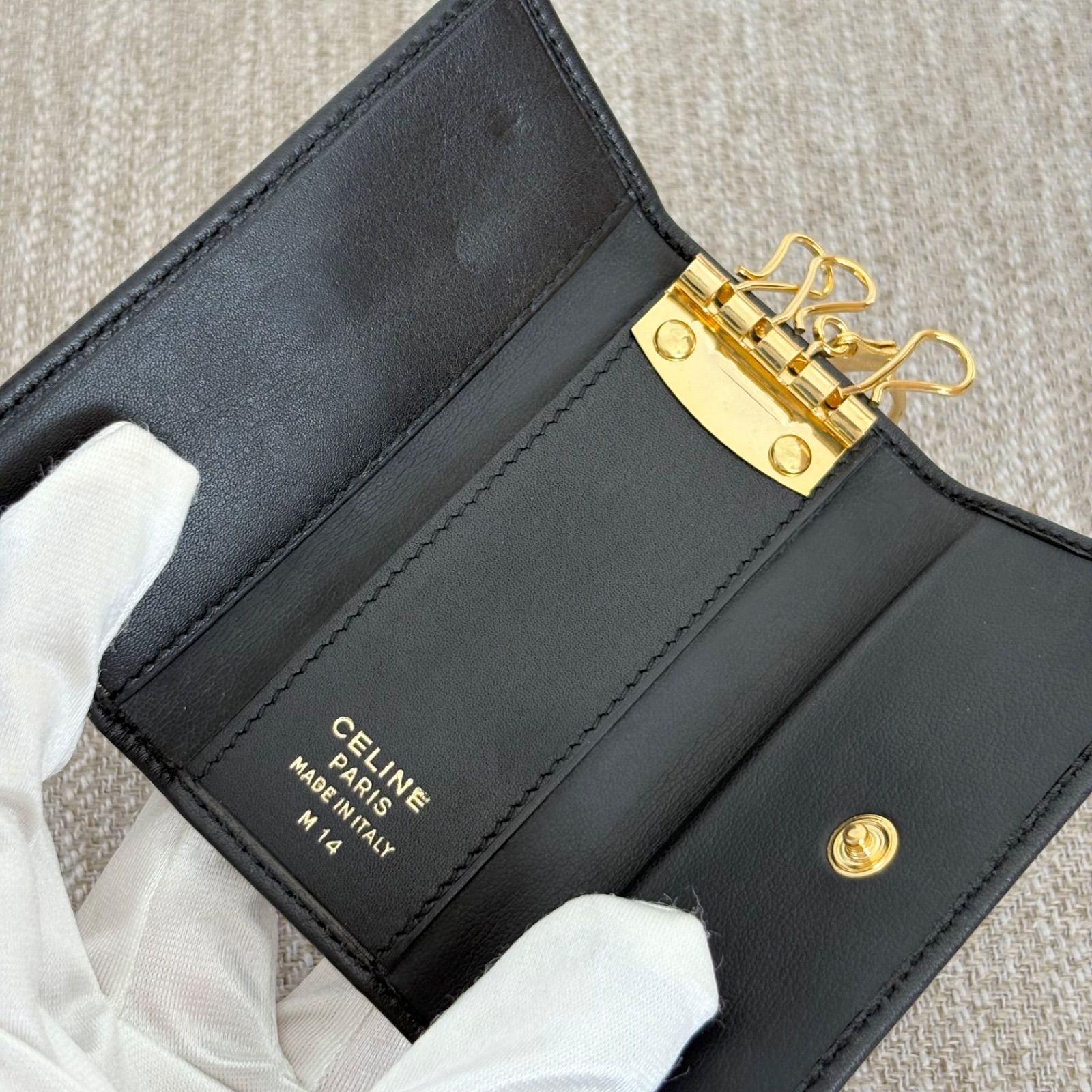 極美品】CELINE セリーヌ レザー 4連 キーケース 鍵入れ