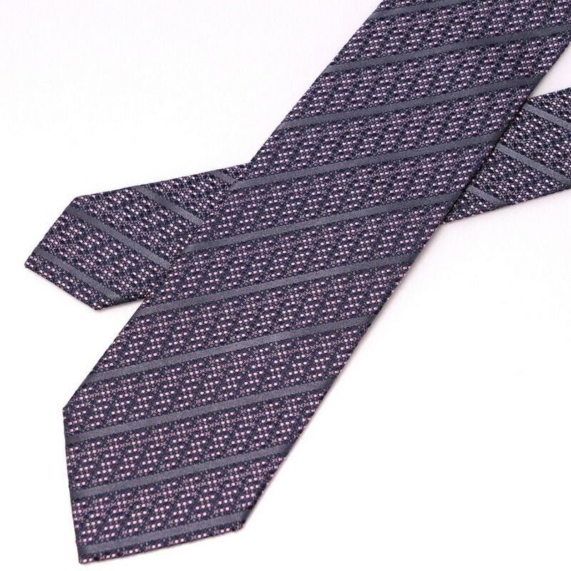 美品Ermenegildo Zegna エルメネジルド ゼニア シルク ネクタイ ジャガードタイ レジメンタル 幅8cm ストライプ イタリア製 ブランド古着【中古】20230811/GN7091