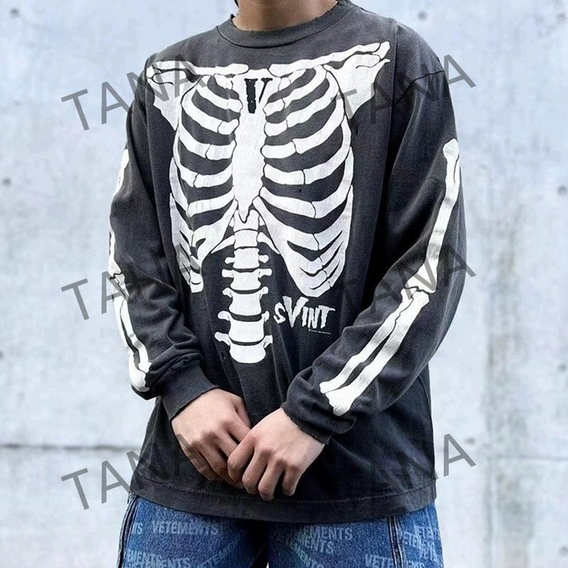 人気 美品 セントマイケル ロングTシャツ SAINT MICHAEL 長袖 × Vlone 