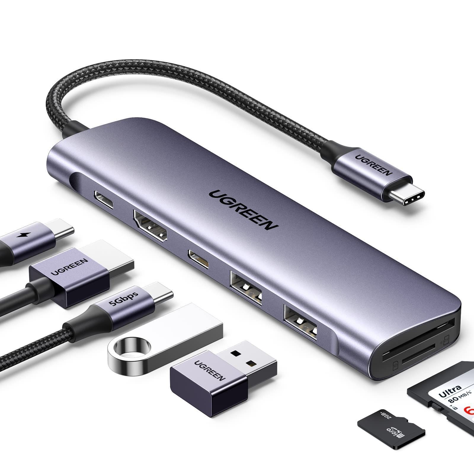 フォロー割】4K 5Gbps高速転送 HDMIハブ USB USB 3.0 2ポート拡張 USB