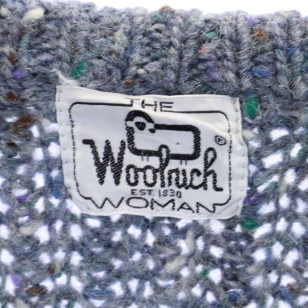 ウールリッチ 70s 白タグ ヴィンテージ ニット 青系 WOOLRICH クルー