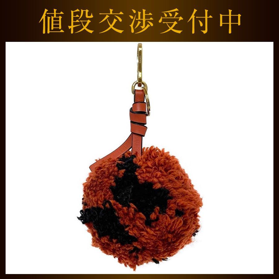 ロエベ チャーム オレンジブラウン ブラック 10929002 9933 アナグラム