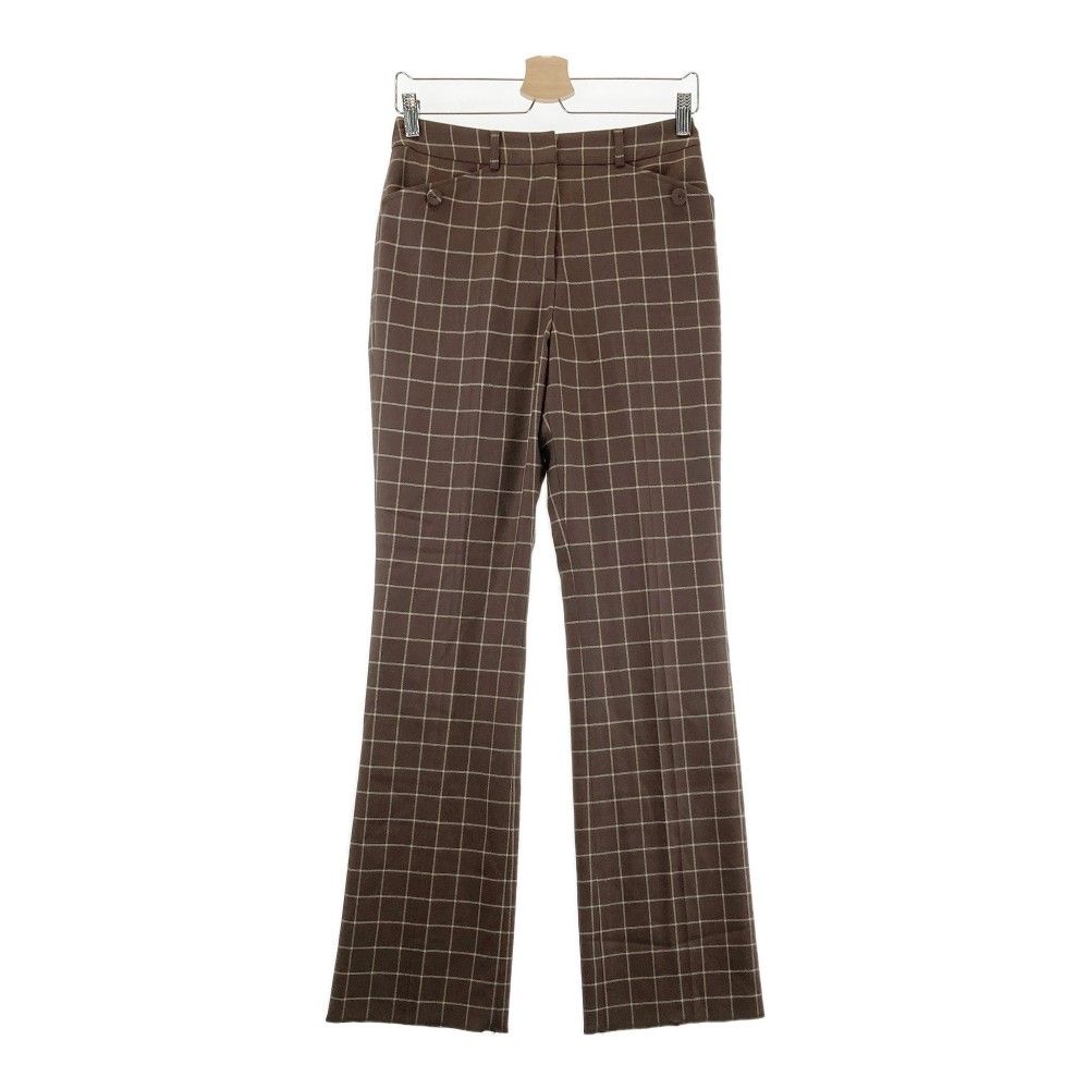 サイズ 38 LANVIN SPORT ランバン スポール パンツ チェック ブラウン系 240101431017 ゴルフウェア レディース ストスト