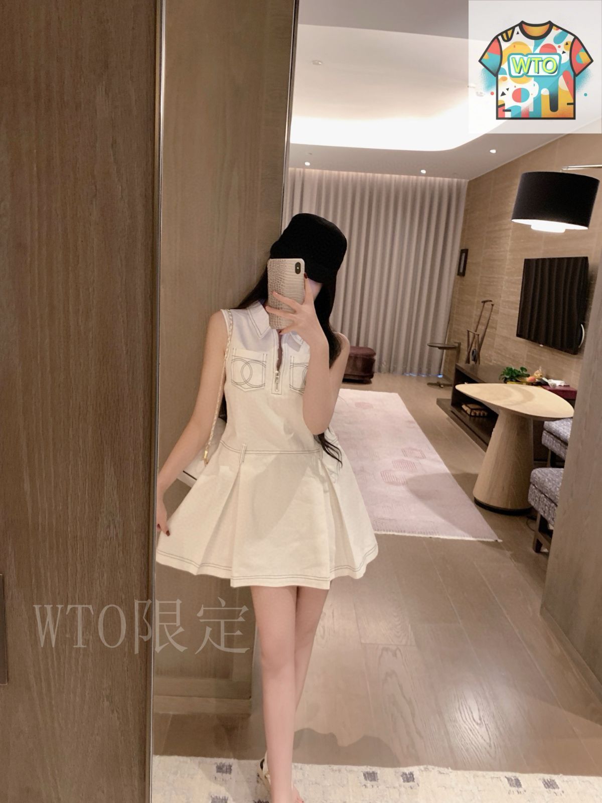 今日WTO】Chanel Stitch Logo Denim Dress シャネル明線ロゴ