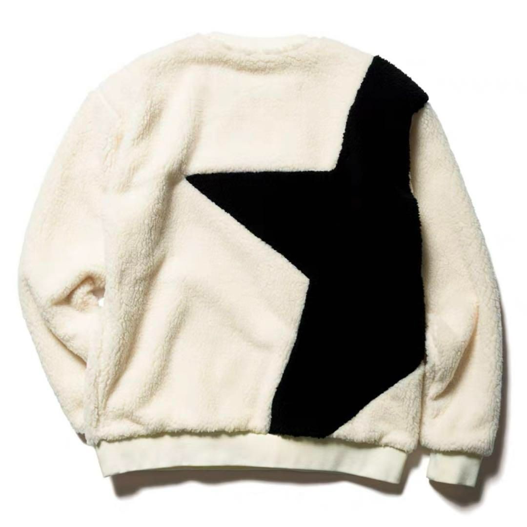 未使用 21AW BOAFLEECE BIG STAR CREWNECK TOP FCRB BOA FLEECE BIG STAR CREWNECK TOP M
