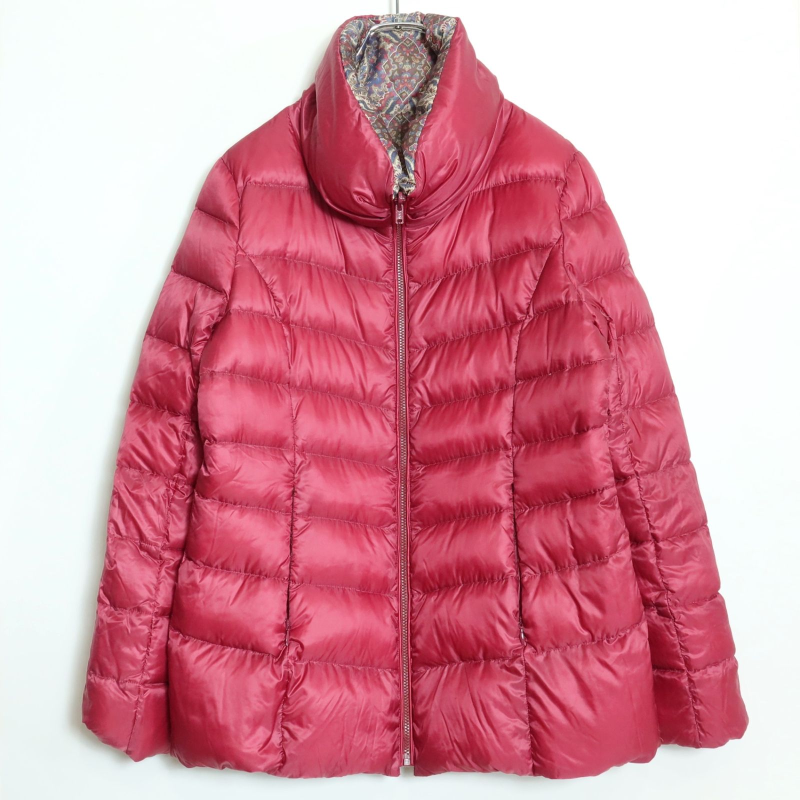 Leilianレリアン ダウンジャケット ペーズリー リバーシブル 11号 L