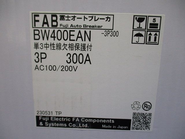 オートブレーカ 単3中性線欠相保護付 3P300A AC100/200V BW400EAN-3P300 楽天市場】【返品可 保証有】 オートブレーカ 単3中性線欠相