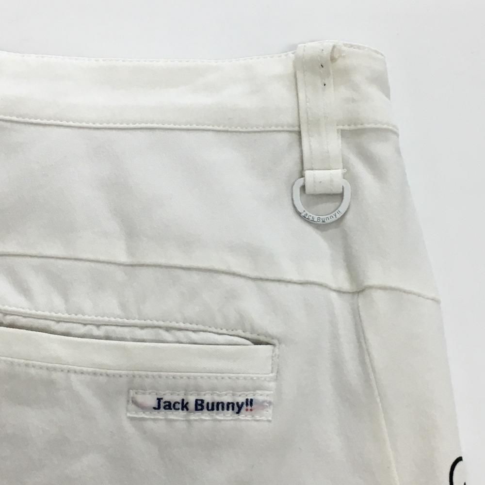 JACK BUNNY!! - ジャックバニー パンツ 白×黒 ロゴプリント ストレッチ メンズ 4(M) ゴルフウェア Jack Bunny ジャックバニー パンツ 白×黒 ロゴプリント ストレッチ メンズ 4