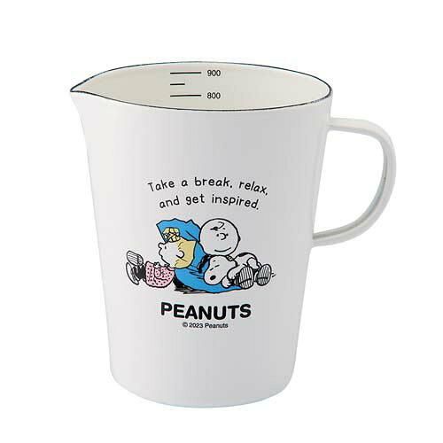 【新品・3営業日で発送】豊琺瑯(Yutaka Horo) スヌーピー(SNOOPY)「ブレイクタイム」ホーローメジャーカップ・L／計量カップ ソース作り ギフト (SNJ-2308)