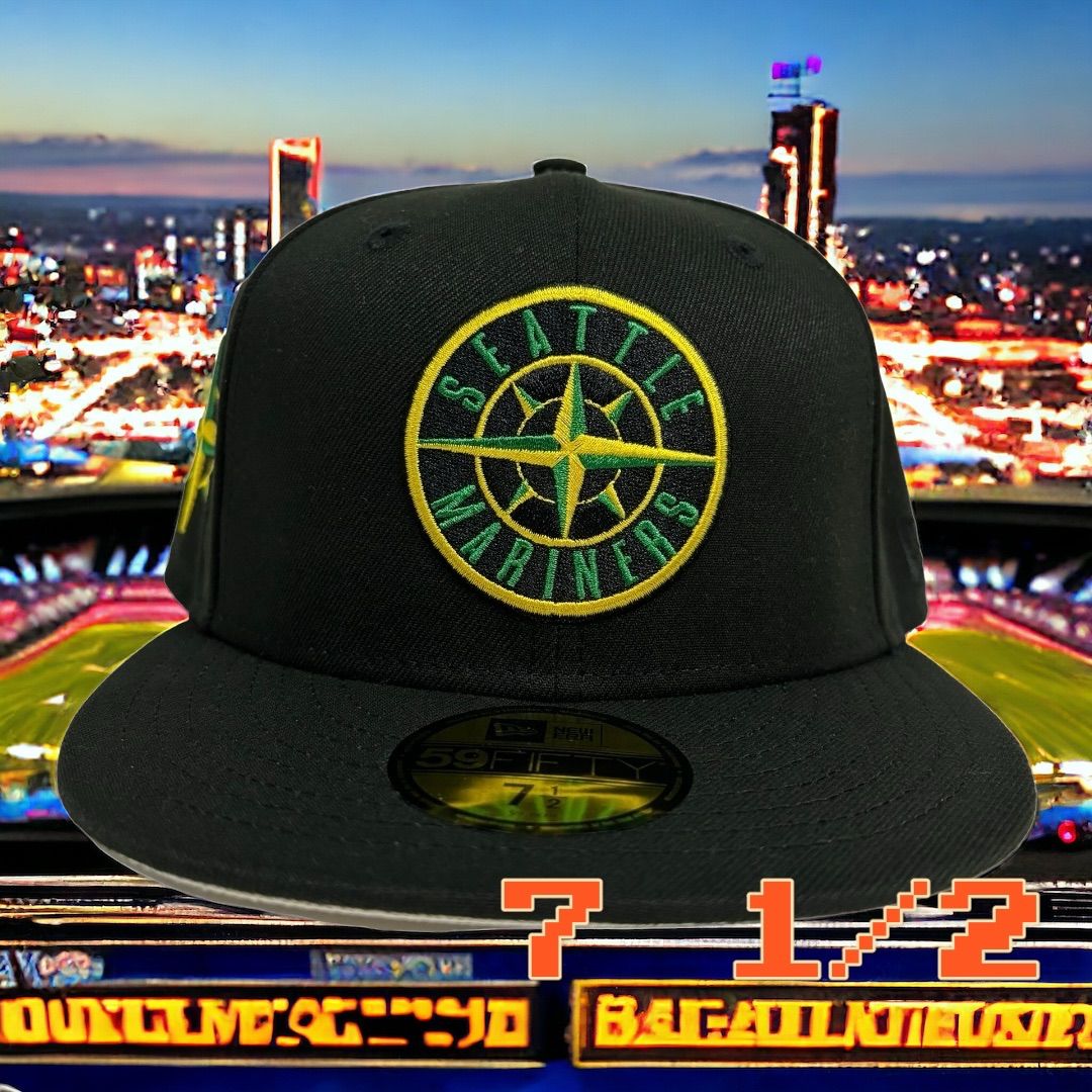 新品71/2⭐︎シアトル・マリナーズニューエラ59FIFTY 日本未発売モデルストーンアイランドカラーNEW ERA MARINERS イチロー