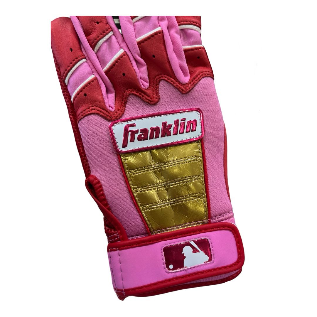 野球　フランクリン　バッティング手袋　Sサイズ　ピンク　本革 フランクリン 野球 オーダー バッティング 手袋 Franklin Adult