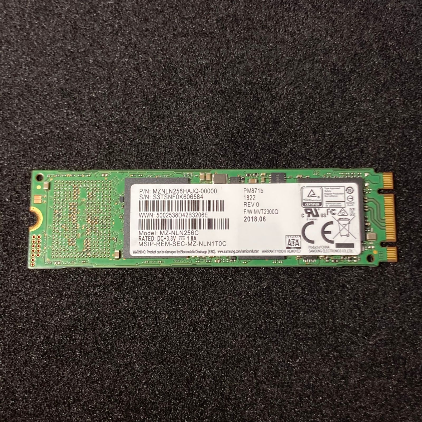 SAMSUNG M.2 SATA SSD 2280 256GB | MZNLN256HAJQ-00000 | samsung【538】 - メルカリ