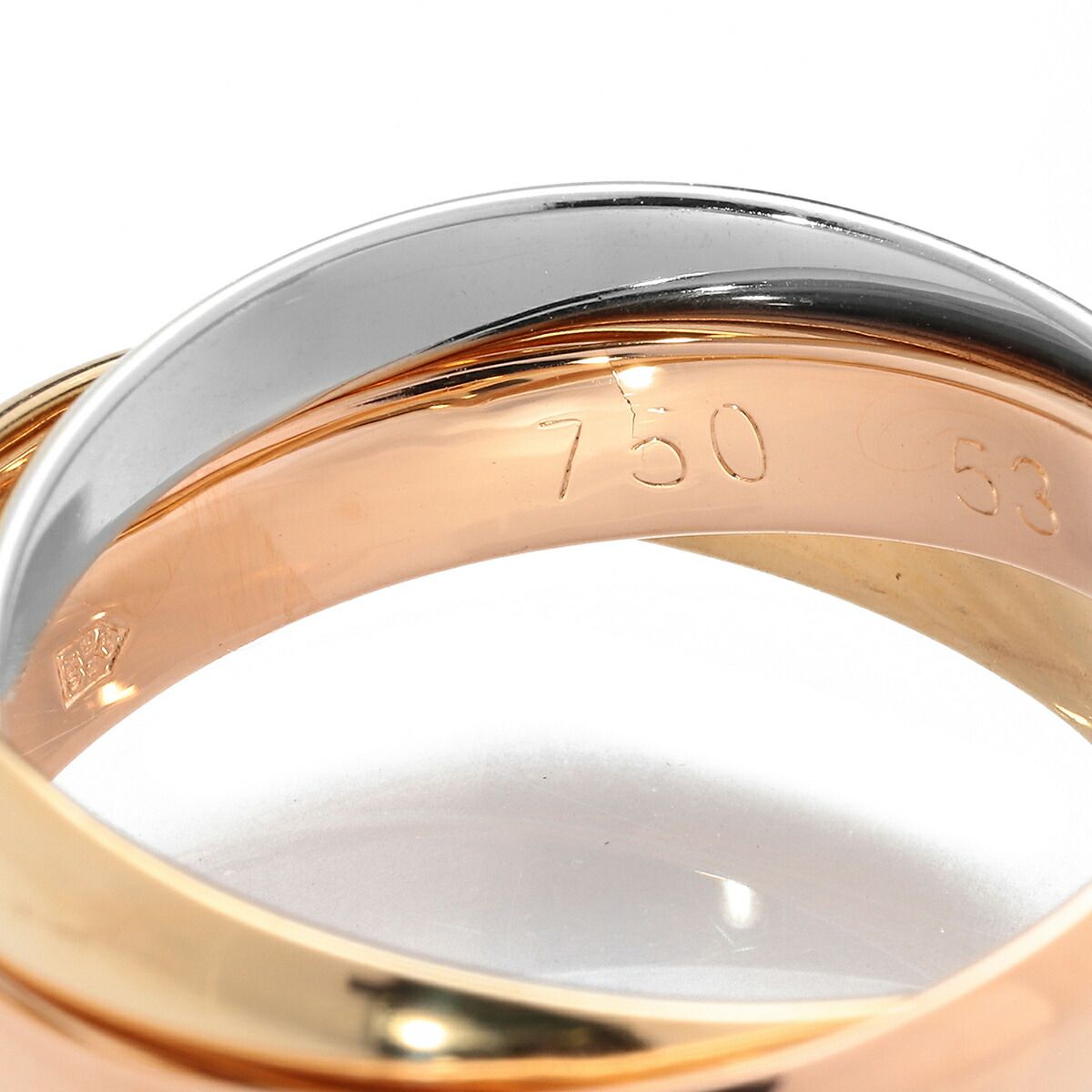 カルティエ トリニティ リング 指輪 K18 13号 Cartier 中古 プレラブド 