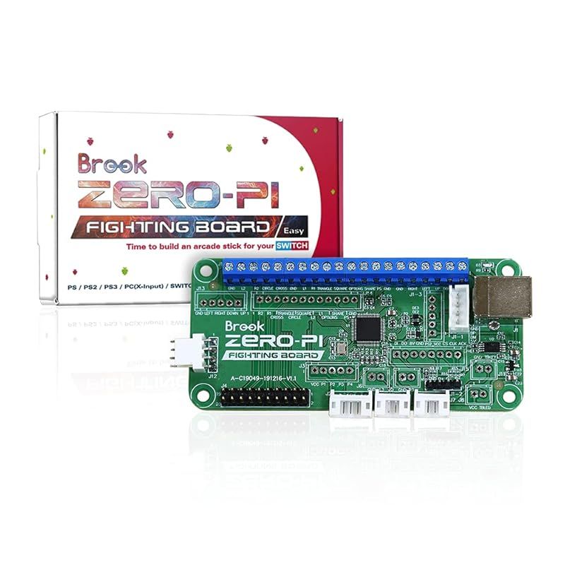 Brook Zero- Pi ファイティングボード イージーバージョン - Switch/ PS3/ PS2/ PS/ PC(X-Input)/レトロゲームエミュレーターからアーケードスティックスクリューターミナルヘッダーまで対応