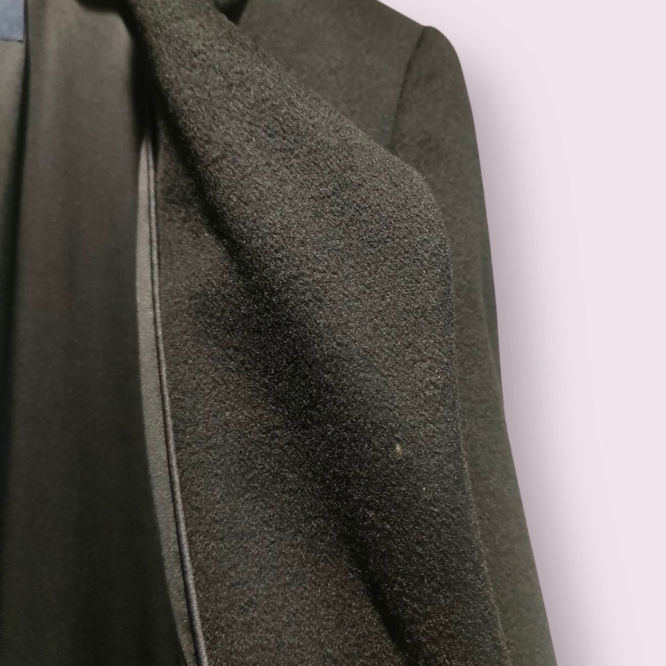 美品✨ ジョルジオアルマーニ ロングチェスターコート レディース 黒 M 38 GIORGIO ARMANI ジョルジオアルマーニ ロングチェスターコート黒