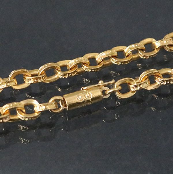 銀座店 クロムハーツ 22K ペーパーチェーン ネックレス 89479