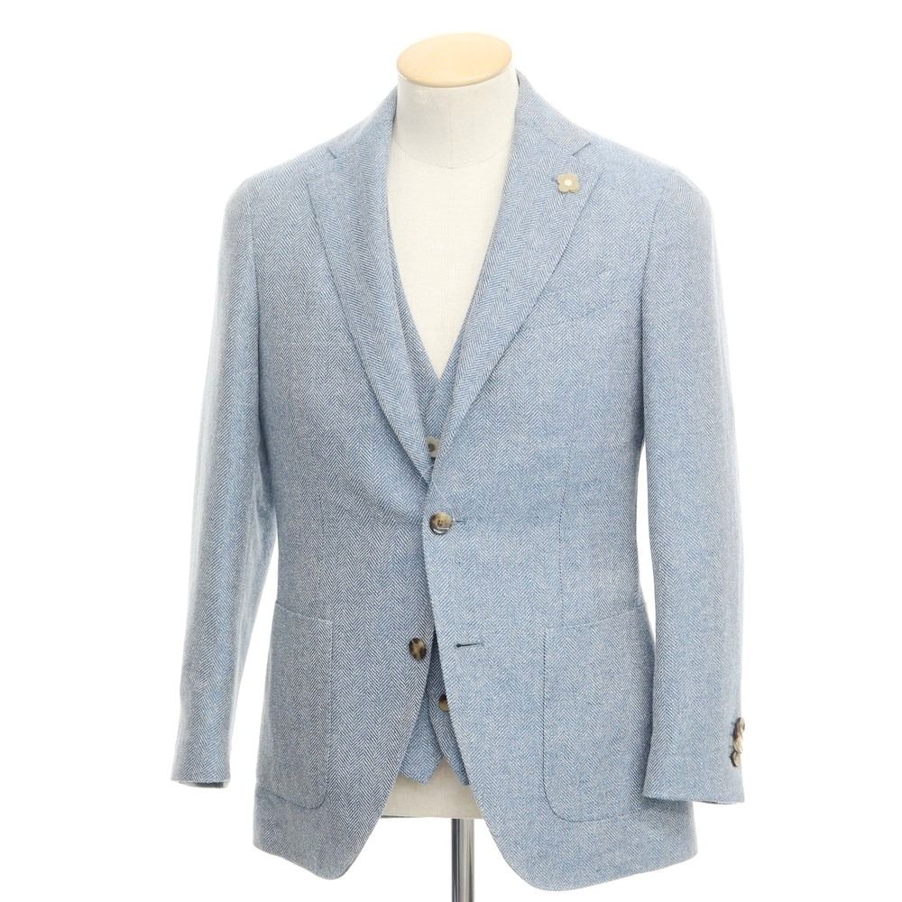 中古】ラルディーニ LARDINI ウールリネンシルク テーラードジャケット  