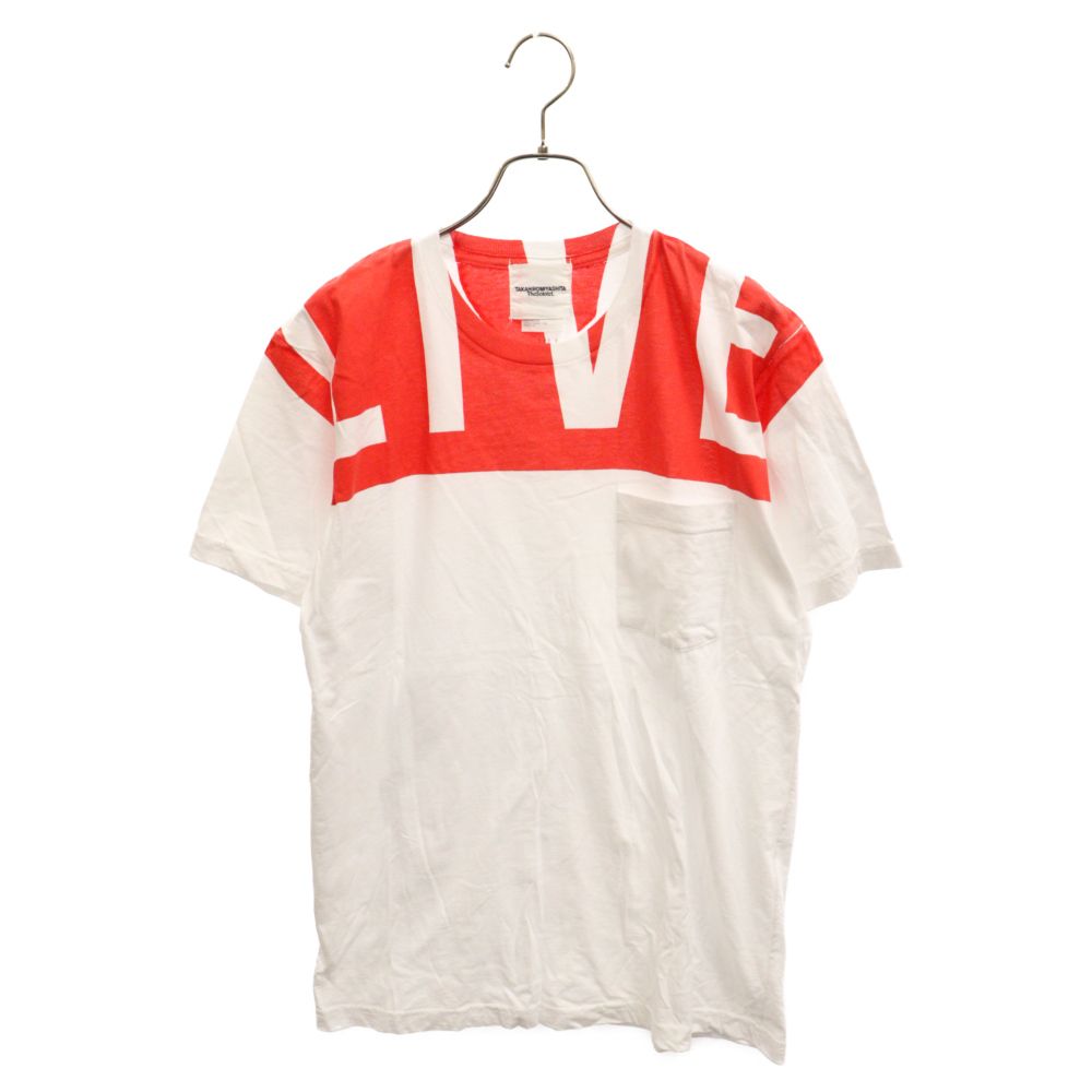 TAKAHIROMIYASHITA The SoloIst. (タカヒロミヤシタザソロイスト) LIVE TEE sgt.0005 ロゴプリント 半袖Tシャツ ホワイト/レッド