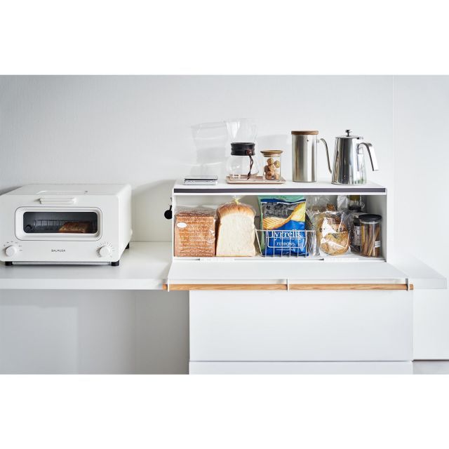 新品 未開封  完成品 トスカ 完成品 特大 ブレッドケース ワイド ホワイト tosca ｜ ブレッドケース トスカ ワイド ｜ 山崎実業