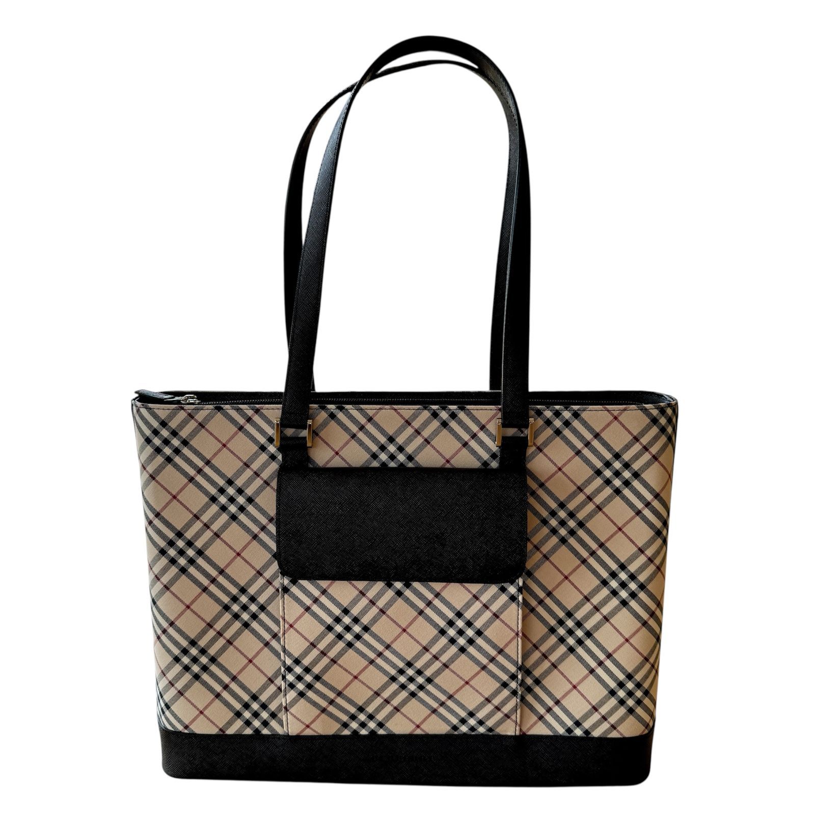 BURBERRYバーバリー ビジネスバッグ ノバチェック 黒 BURBERRY