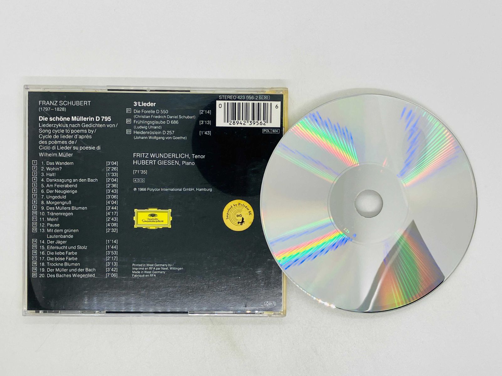 CD 仏盤 シューベルト 美しき水車小屋の娘 ヴンダーリヒ / WUNDERLICH