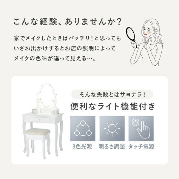 ドレッサー 約幅70×奥行42×高さ130cm ホワイト ドレッサー 約幅70×奥行42×高さ130cm ホワイト【代引不可