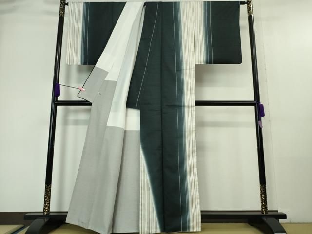 平和屋本店□極上 石川県指定無形文化財 牛首紬 白山工房 手織り 間道