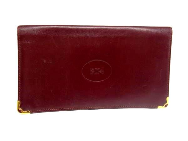 美品 CARTIER カルティエ マストライン ワインレッド バーガンディー 