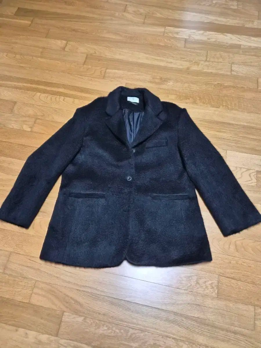 ロンドンフラット アルパカ モヘア ブラック ジャケット