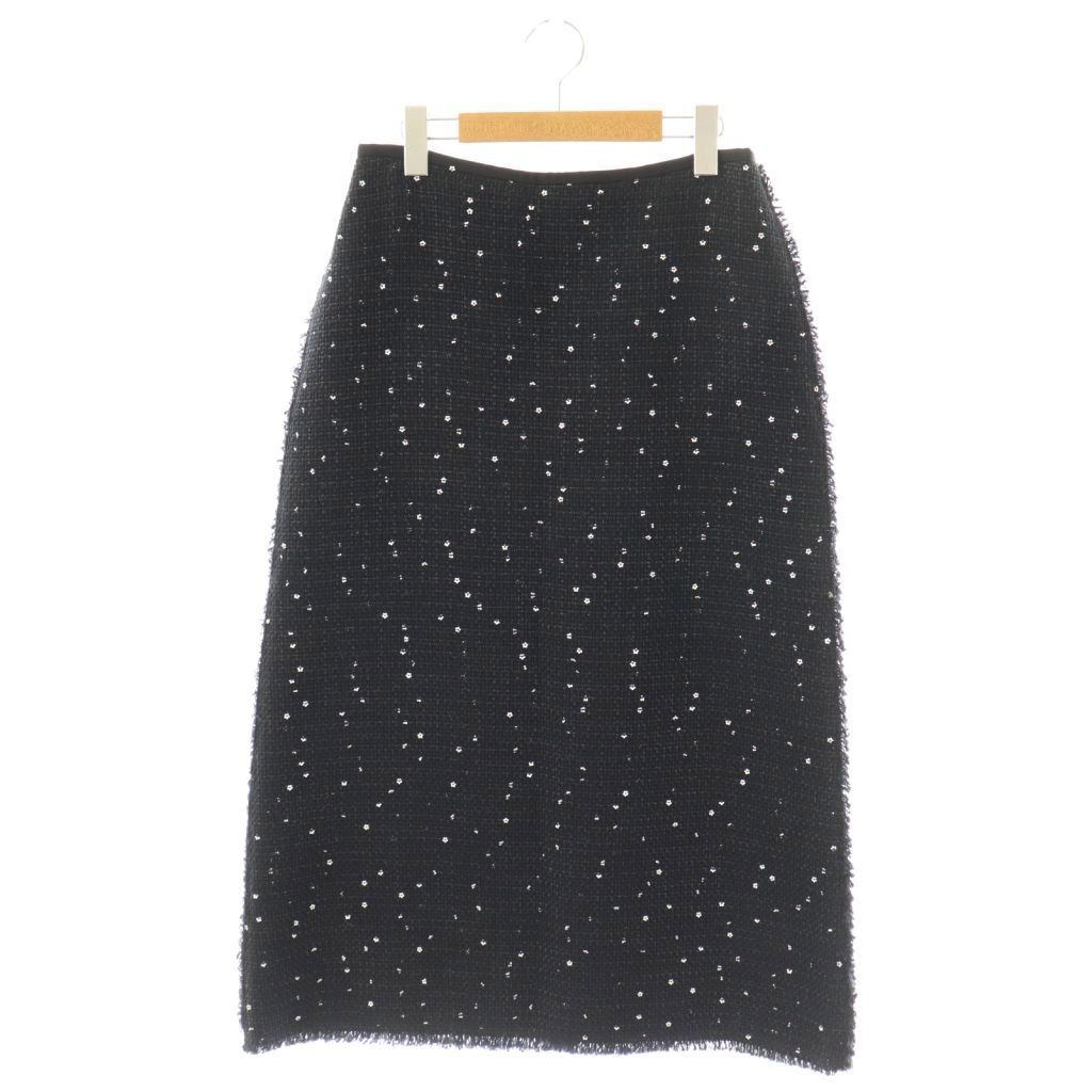 エブール ebure 24SS ツイードスカート ロング リネン混 40