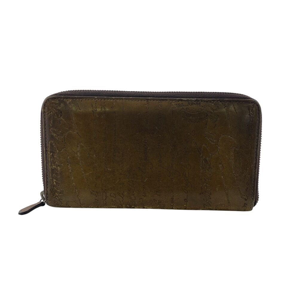 5%OFF フォロワークーポン Berluti ベルルッティ カリグラフィ ラウンドファスナー 長財布 財布 ウォレット ブランド カード入れ 小銭入れ ブラウン メンズ