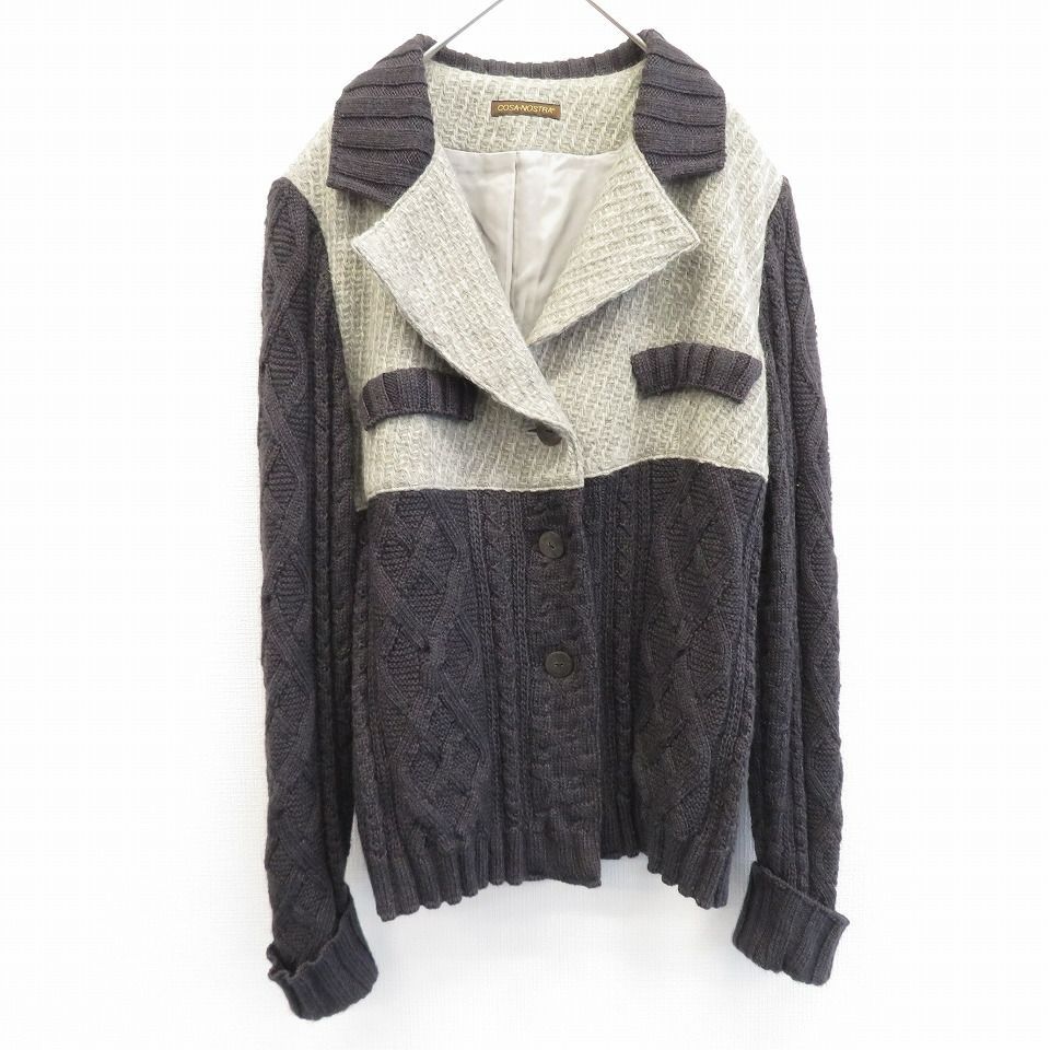 コーザノストラ COSA-NOSTRA ジャケット ニット シルク混 w837021i 