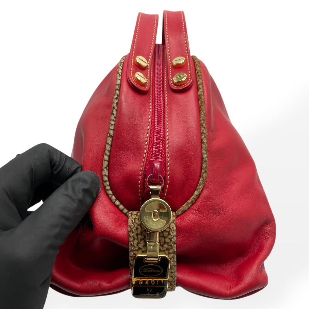 【希少・完売・未使用品】ブルックス　オールレザー　サドル型ハンドバッグ　レッド alook_08_6.jpg