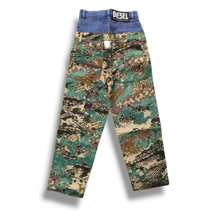 新品】DIESEL デニム レイヤードデザイン カモフラージュ柄 切替