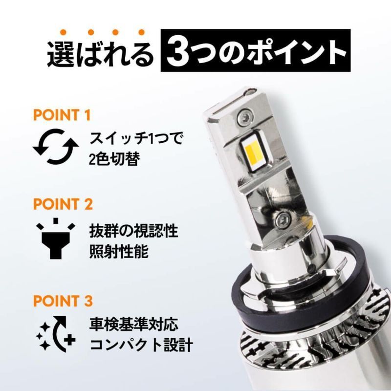 2色切替フォグランプ