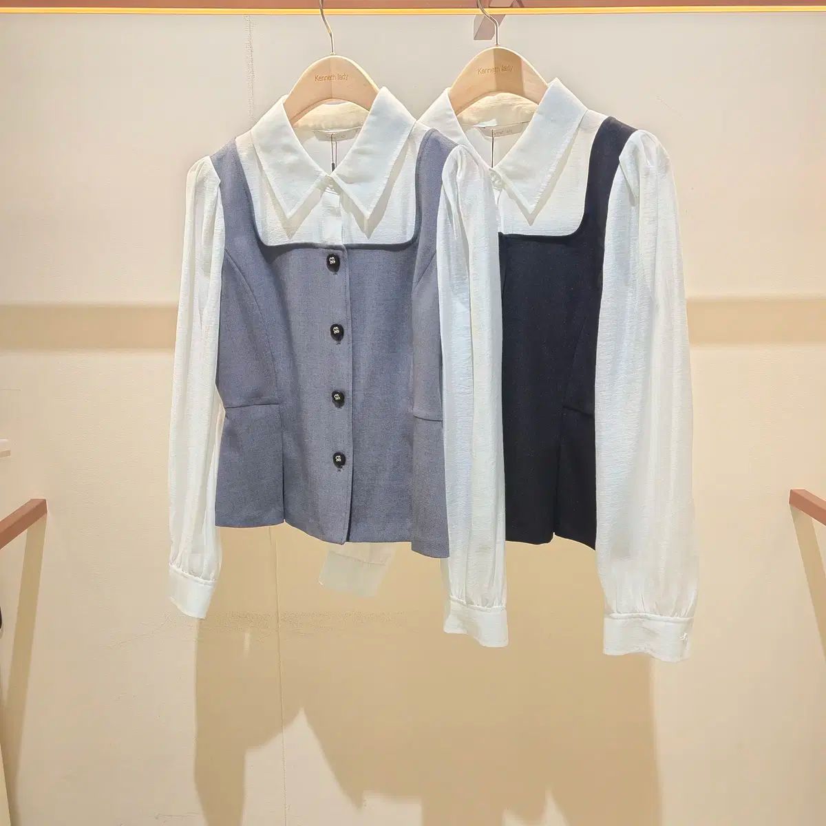 Kenneth lady ケネスレディー 25 年 ビスチェ レイヤード ブラウス