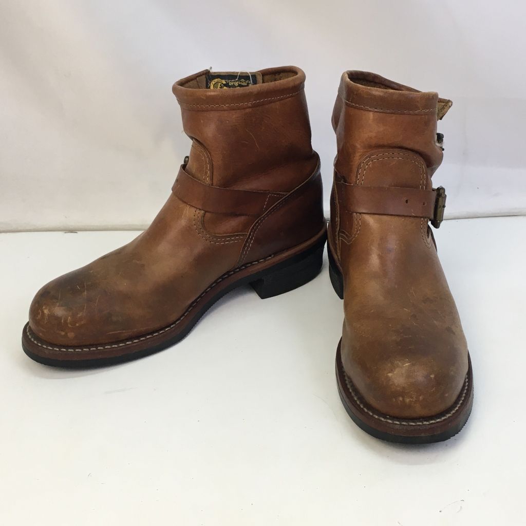 中古】CHIPPEWA ショートエンジニアブーツ 8E ブラック チペワ【O半田店】 | ファッション,シューズ | お宝創庫