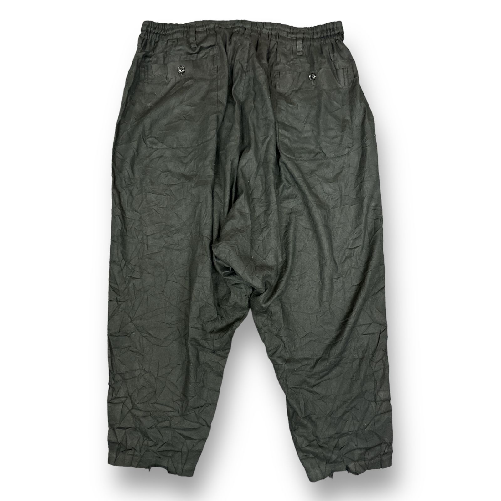 me ISSEY MIYAKE シワ加工 総柄 サルエルパンツ ウエストゴム me ISSEY MIYAKE シワ加工 総柄 サルエルパンツ ウエストゴム